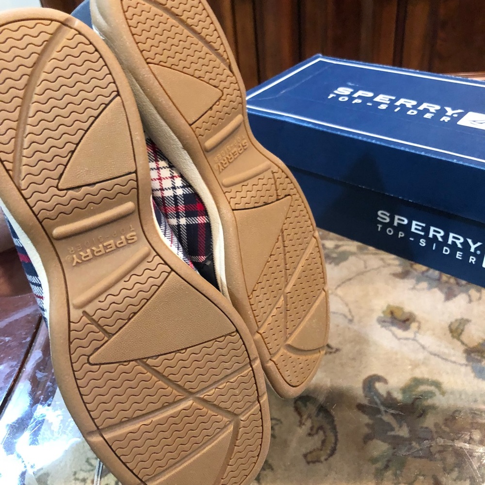 Sperry Navy & Red Plaid Top-Sider - Picture 6 of 7